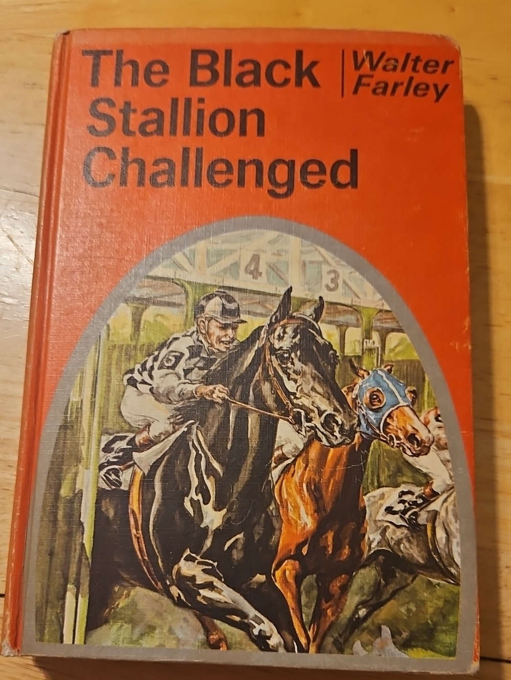 The Black Stallion Challenged .Vintage Horse Novel Orange
